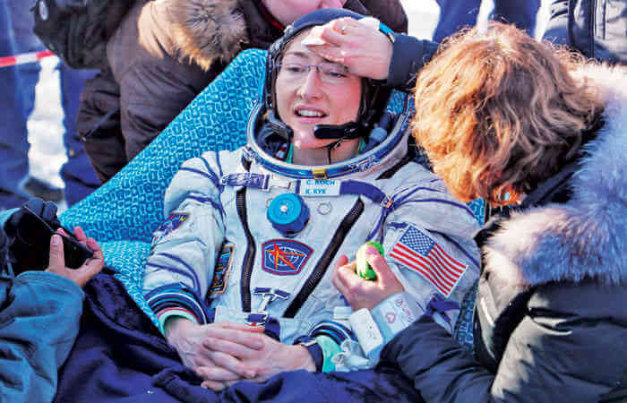 US Astronaut Longest Mission Woman Christina Koch, Returns To Earth ...